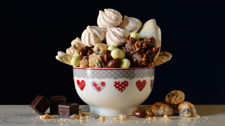 Delightful Sweets in a Charming Bowl wallpaper
