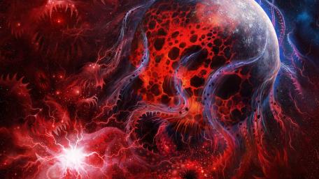 Red galaxy wallpaper