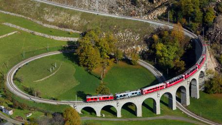 Brusio Spiral Viaduct wallpaper