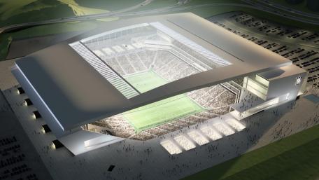 Futuristic Stadium Design Inspiring Sports Fans Everywhere wallpaper