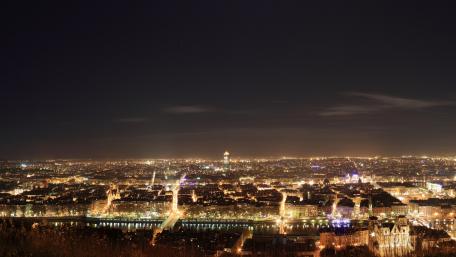 Lyon, France at Night wallpaper