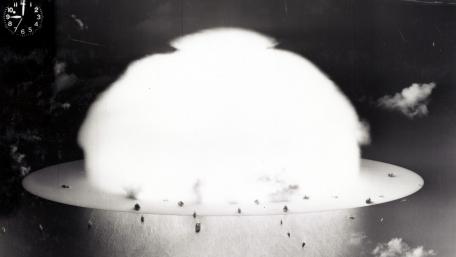 Aerial View of the Baker Test Wilson Cloud wallpaper