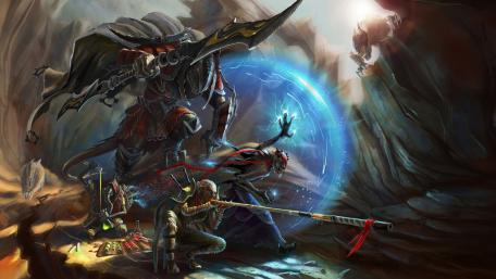 Battle of Shadows and Magic wallpaper