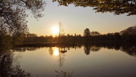Nordpark in the morning wallpaper