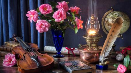 Melodic Still Life Elegance wallpaper
