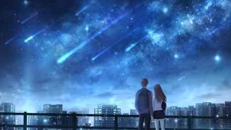 Blue Anime Sky wallpaper