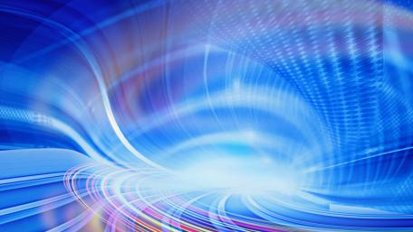 Vibrant Swirls of Electric Blue Light wallpaper