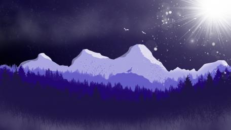 Wolf howling in the forest wallpaper