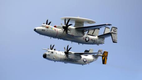 Military Aircraft in Formation Flight Overhead wallpaper