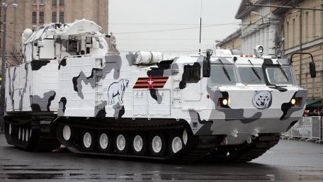 Advanced Military Vehicle in Urban Camouflage Design wallpaper