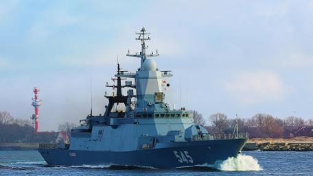Majestic Naval Ship in Motion wallpaper