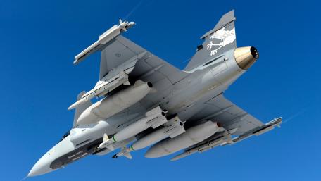 Fighter Jet in Action Overhead View wallpaper