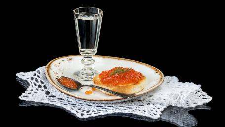 Caviar and vodka wallpaper