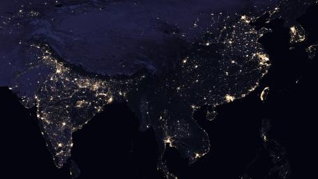 Night Lights of India, China & the Indochinese Peninsula 2016 wallpaper