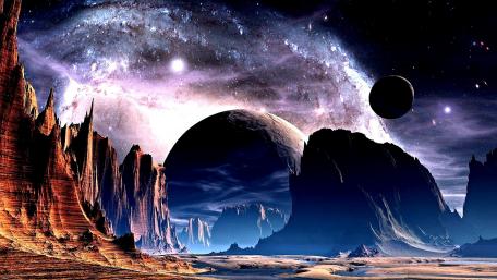 Otherworldly Horizon at Twilight wallpaper