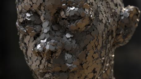 Metal face wallpaper