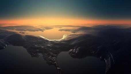Majestic Horizon Over Tranquil Lakes wallpaper