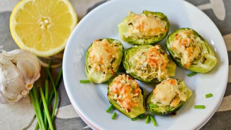 Delicious Baked Brussels Sprouts with Garlic and Lemon wallpaper