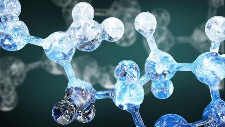 Blue Abstract Molecule Artistry in Macro Photography wallpaper