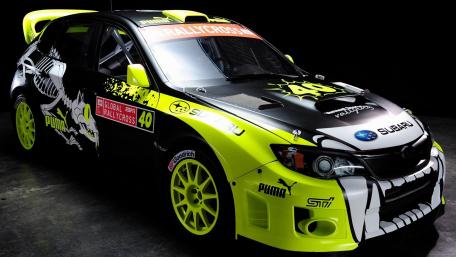 Rally Car in Action Design wallpaper