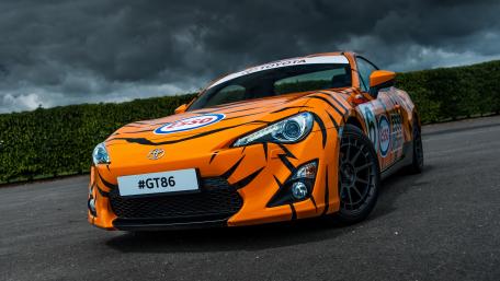 Vibrant Toyota Sports Car in Action wallpaper