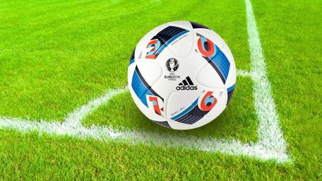 Football on the Field Edge wallpaper