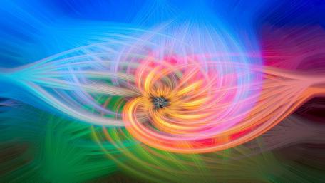 Vibrant Swirl of Colors and Shapes wallpaper