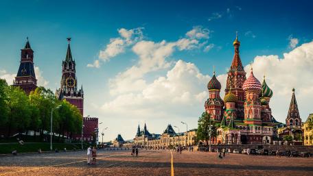 Majestic Saint Basil's Cathedral in Moscow wallpaper