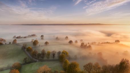 View fröm the Glastonbury Tor wallpaper