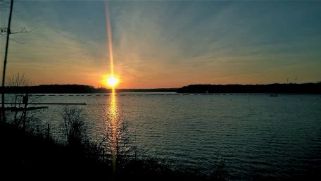 Sunset from the Haltern dam wallpaper