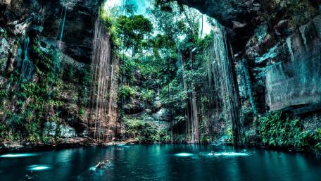 Ik Kil cenote wallpaper