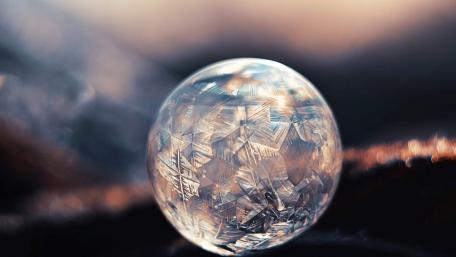 Mystical Glass Sphere in Abstract Light wallpaper