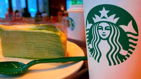 Starbucks Coffee and Matcha Cake wallpaper