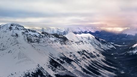 Majestic Winter Mountain Landscape wallpaper