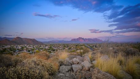 Serene Desert Landscape at Dusk wallpaper
