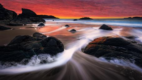 Marshall's Beach sunset wallpaper