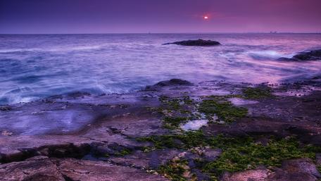 Purple seascape from Enoshima wallpaper