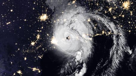 Hurricane Laura & the Night Lights of the Gulf Coast wallpaper