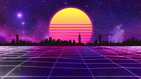 Neon Cityscape at Dusk wallpaper