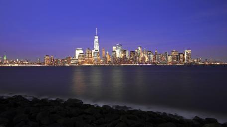 Lower Manhattan from Liberty State Park wallpaper
