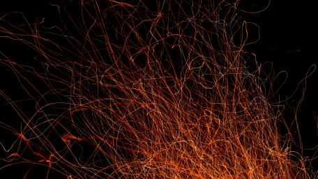 Fiery Abstract Night Light Artistry wallpaper