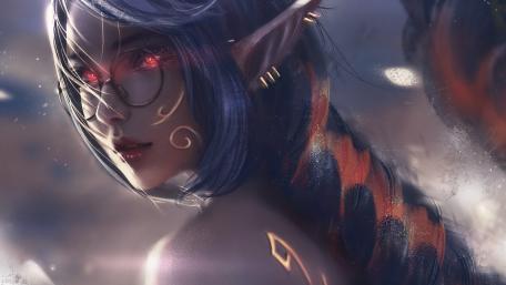Mystic Gaze of the Enchanted Elf wallpaper