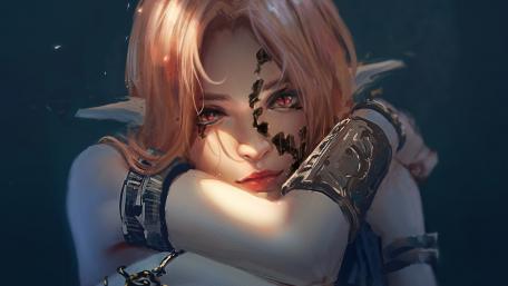Mystic Gaze in the Shadows wallpaper