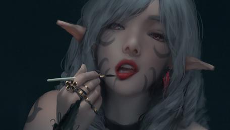 Elvish vampire wallpaper