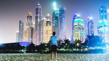 Stunning Metropolis at Nighttime Beauty wallpaper