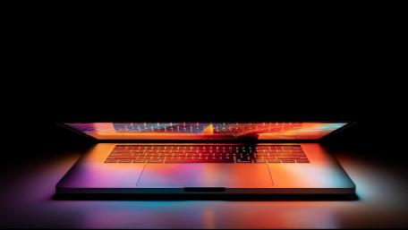 Glowing Laptop Aura wallpaper