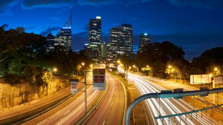 City Lights in Motion wallpaper