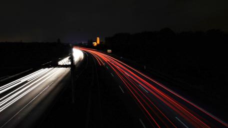 Highway by night wallpaper