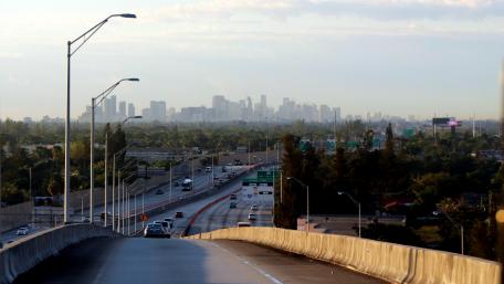 Miami Skyline from the Golden Glades Interchange wallpaper