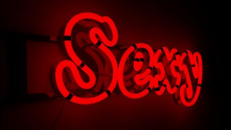 Sexy neon sign wallpaper
